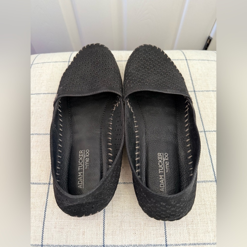 Adam Tucker Black Perforated Slip-Ons - Picture 6 of 7